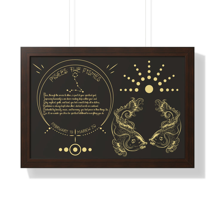 Written in the Stars Framed Acrostic Poem Print - Pisces