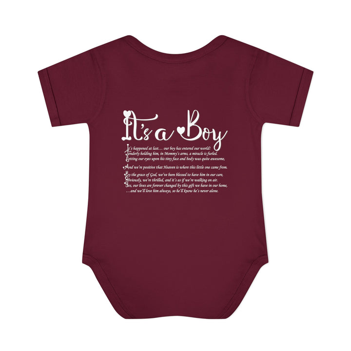 It's a Boy Acrostic Poem Baby Bodysuit - Ducky Design