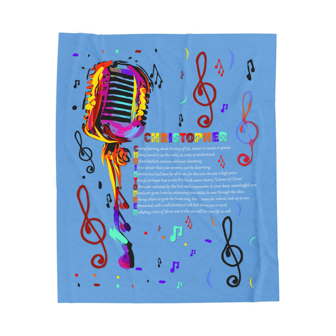 Namesakes Acrostic Poem on Velveteen Plush Blanket