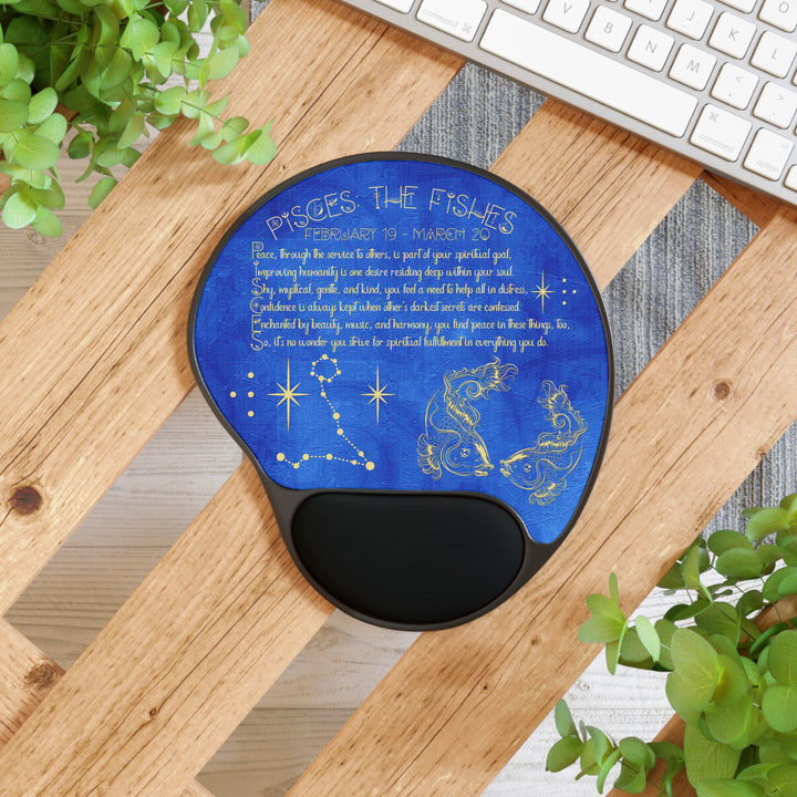 Written in the Stars Mouse Pad With Wrist Rest - Pisces