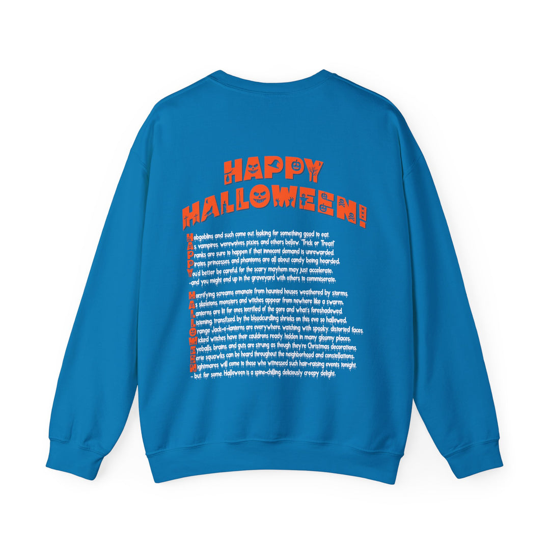 Happy Halloween Acrostic Poem Sweatshirt - Skull
