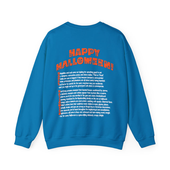 Happy Halloween Acrostic Poem Sweatshirt - Skull