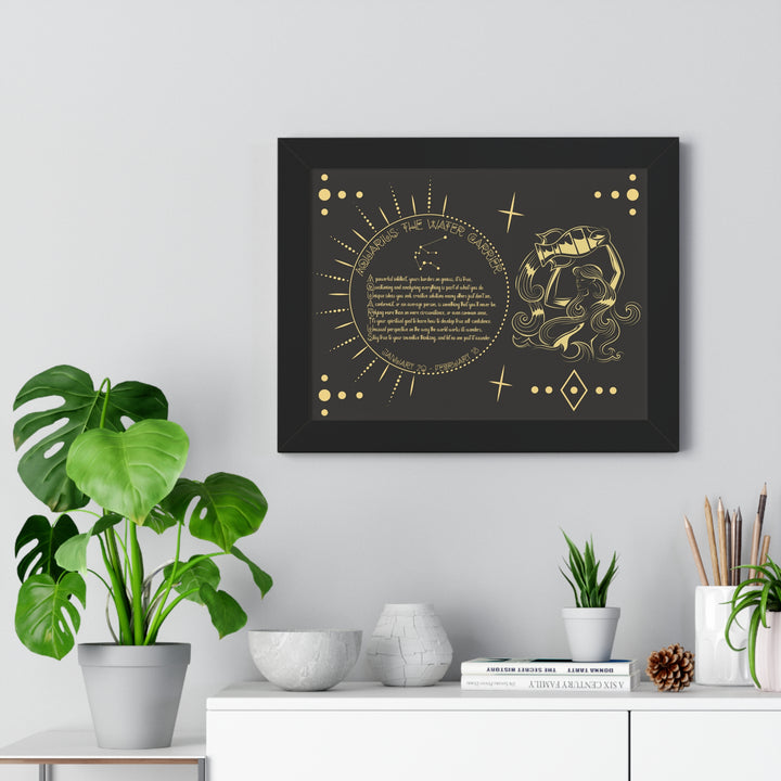 Written in the Stars Framed Acrostic Poem Print - Aquarius