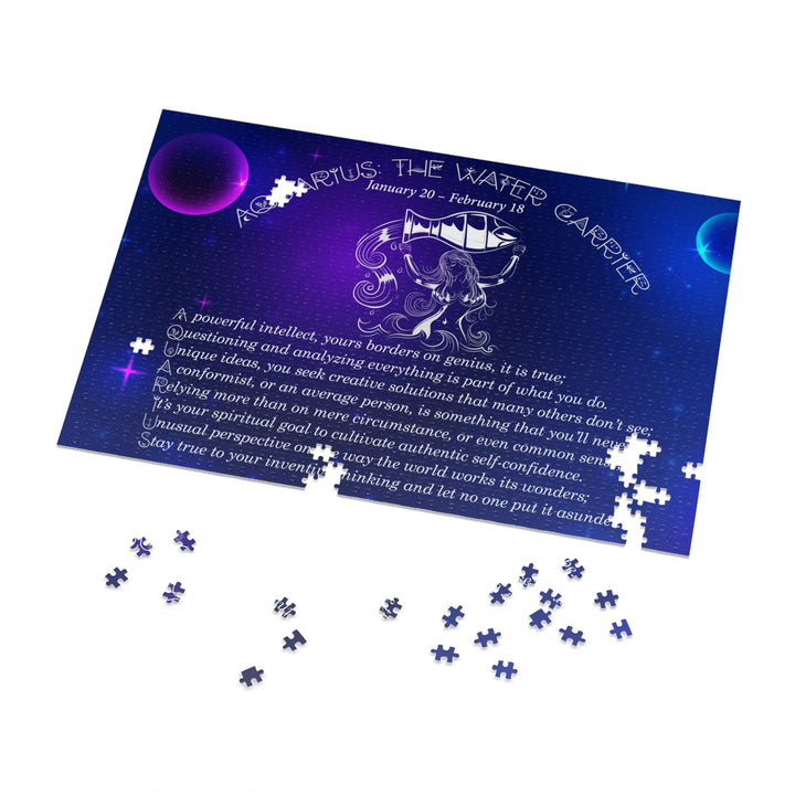 Aquarius Acrostic Poem Puzzle - Tin Box
