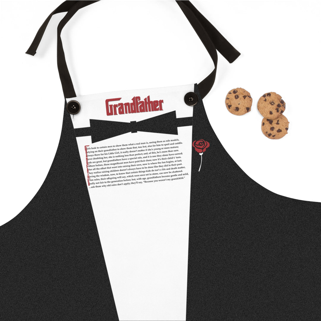 Grandfather Acrostic Poem 4-Button Apron Tuxedo Shirt
