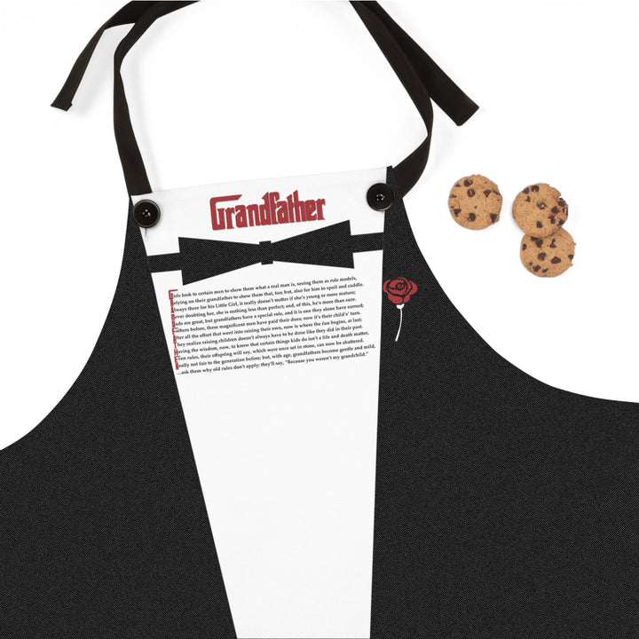 Grandfather Acrostic Poem 4-Button Apron Tuxedo Shirt
