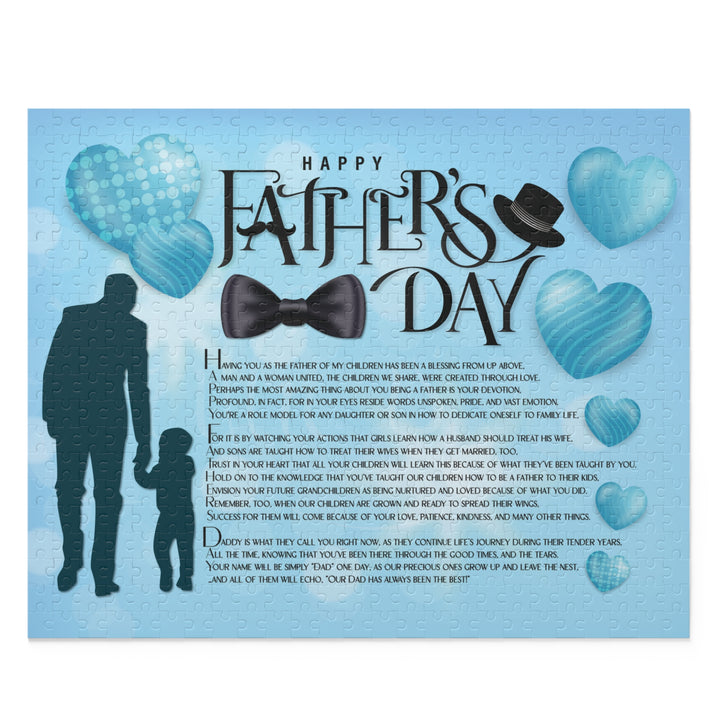 Happy Father's Day Acrostic Poem Puzzle for Husband - Father and Son