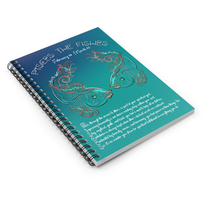 Pisces Acrostic Poem Spiral Notebook