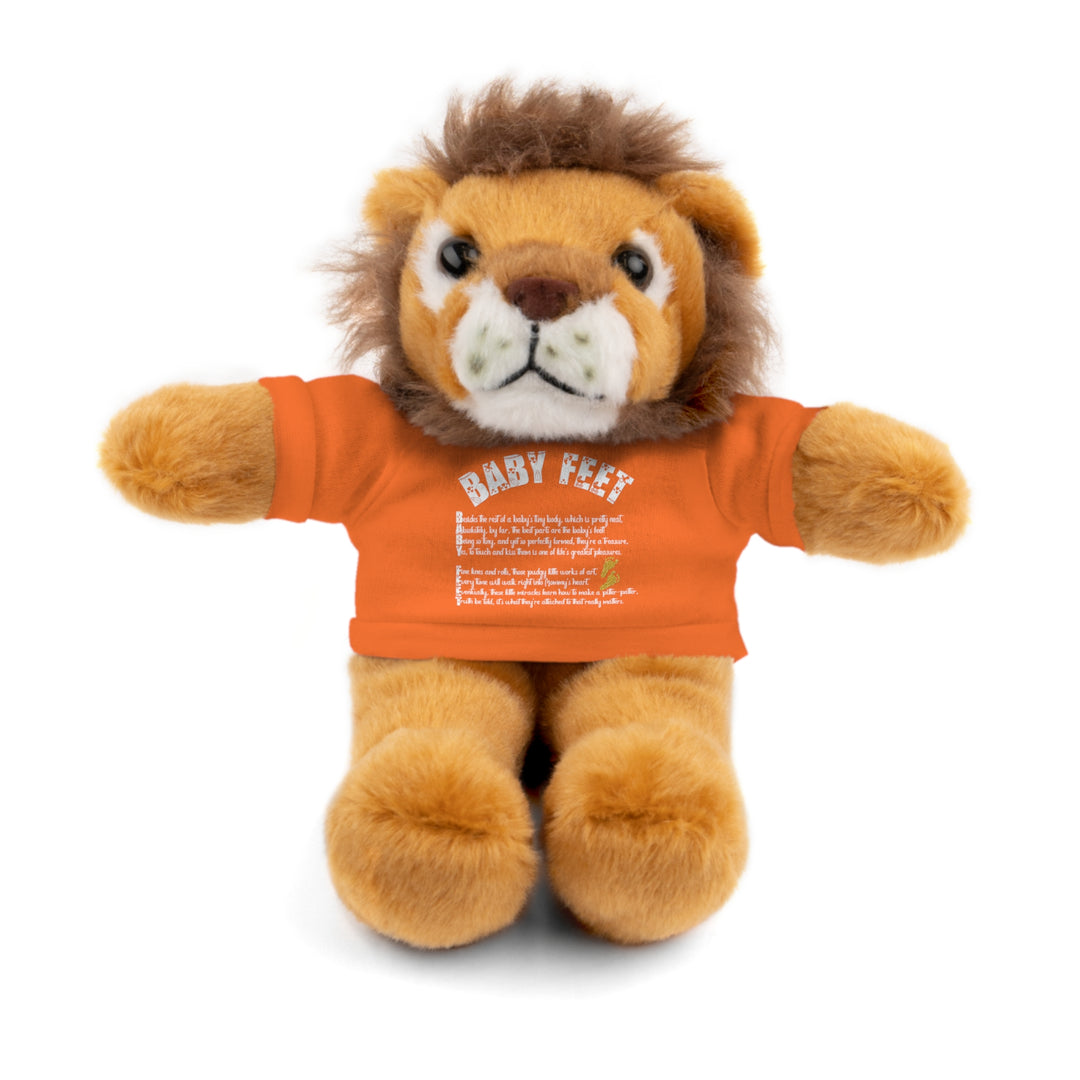 Baby Feet Acrostic Poem Stuffed Animals with Tee - Baby Feet - Gold Footprints