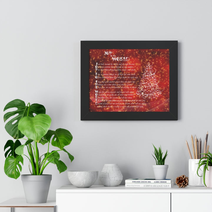 It's Just a Phrase "Joy to the World" Framed Acrostic Poem Print