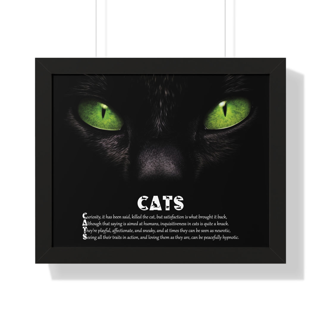 It's Just a Phrase "Cats" Framed Acrostic Poem Print