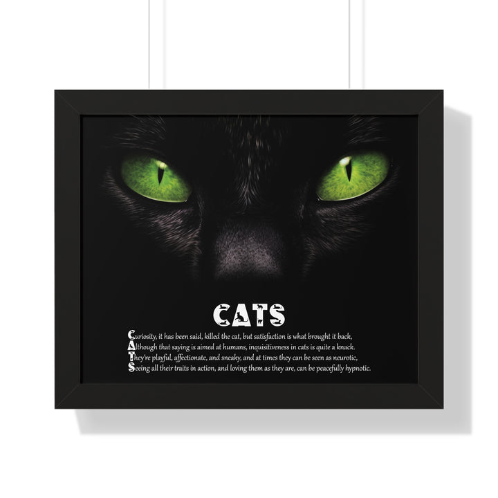 It's Just a Phrase "Cats" Framed Acrostic Poem Print