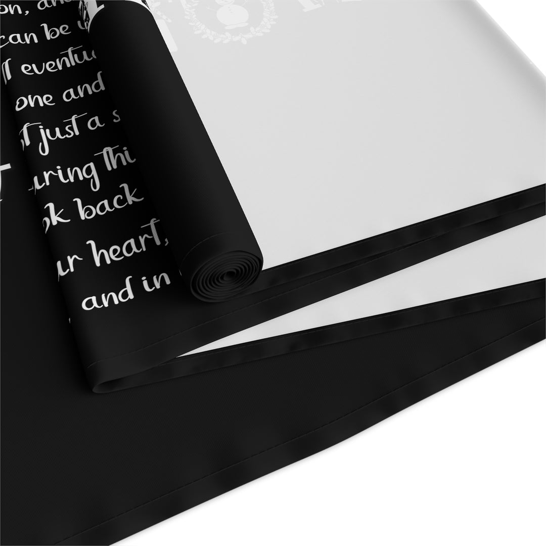 Happy Holidays Acrostic Poem Table Runner - Black-Ornaments