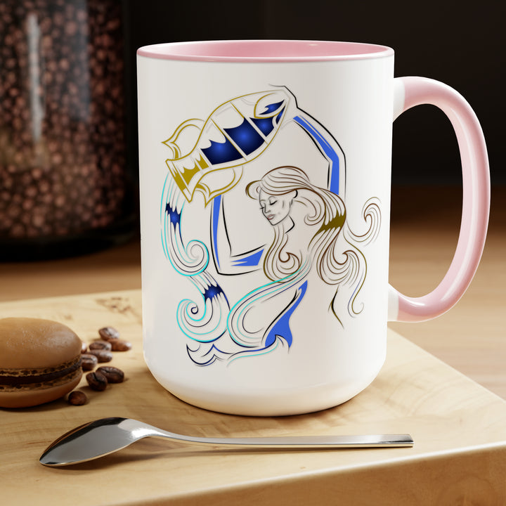 Written in the Stars Two-Tone Coffee Mugs - 15oz - Aquarius