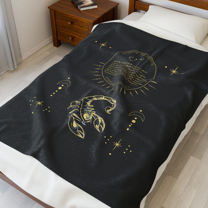 Scorpio Acrostic Poem Velveteen Blanket