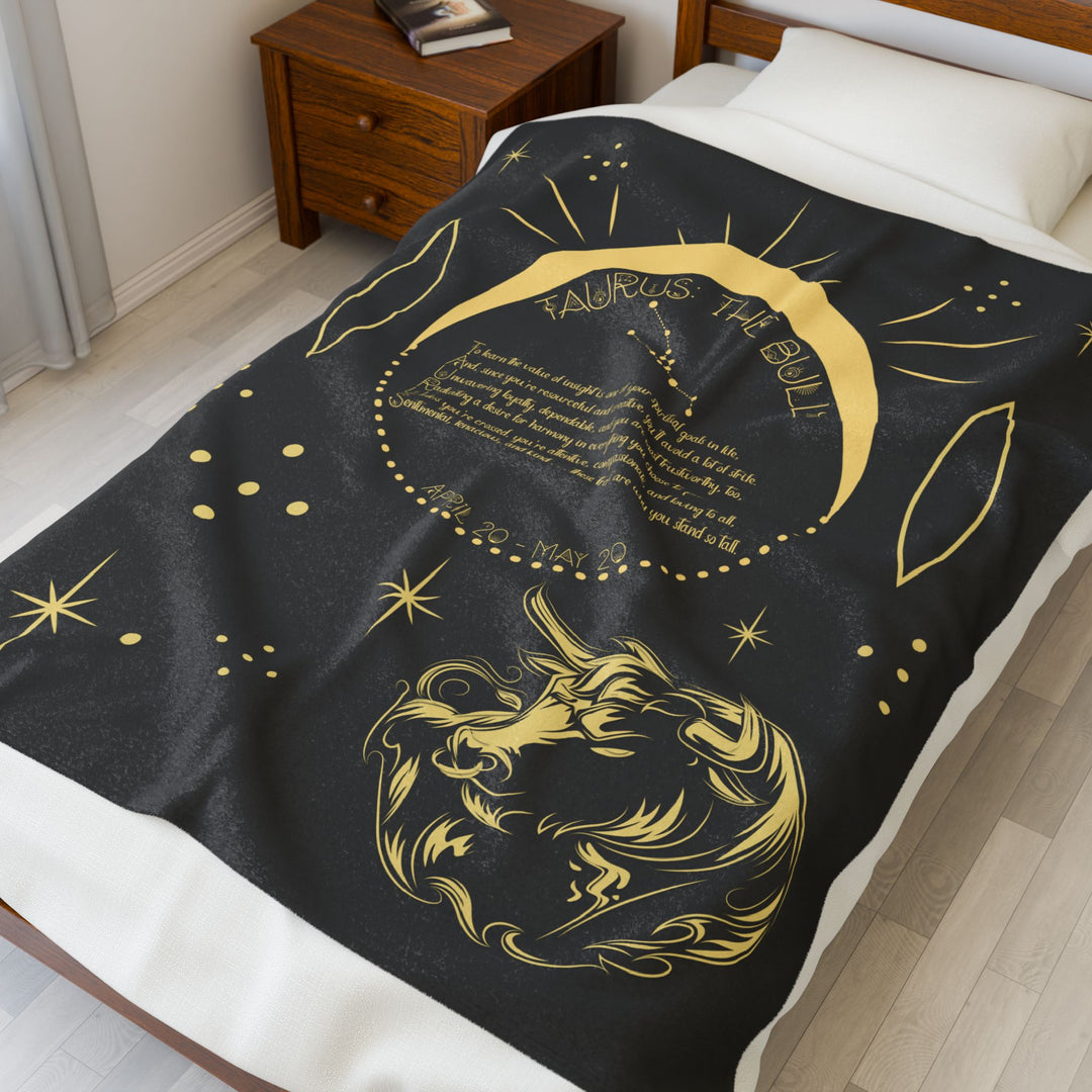 Taurus Acrostic Poem Velveteen Blanket