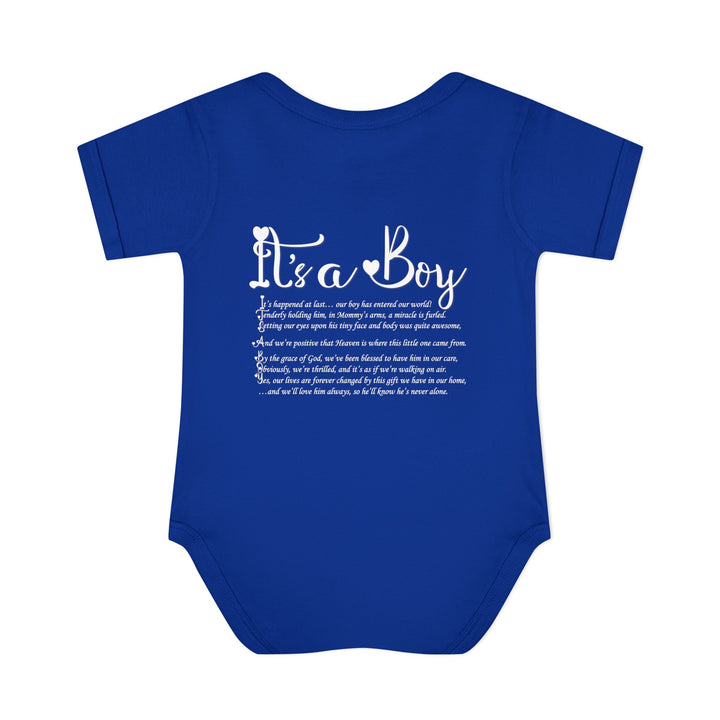 It's a Boy Acrostic Poem Baby Bodysuit - Ducky Design