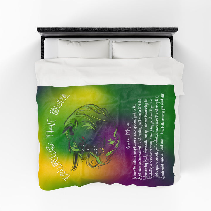 Taurus Acrostic Poem Velveteen Plush Blanket