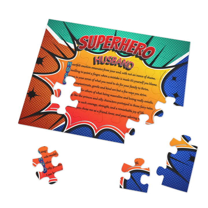 It's Just a Phrase "Husband"  Acrostic Poem Jigsaw Puzzle - Comic Style