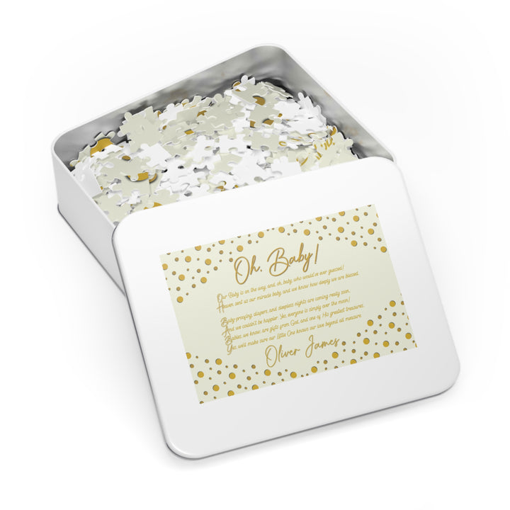 Oh, Baby! Acrostic Poem Puzzle - Personalized - Tin Box