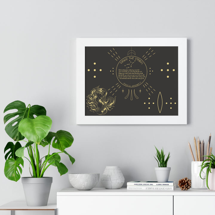 Written in the Stars Framed Acrostic Poem Print - Virgo