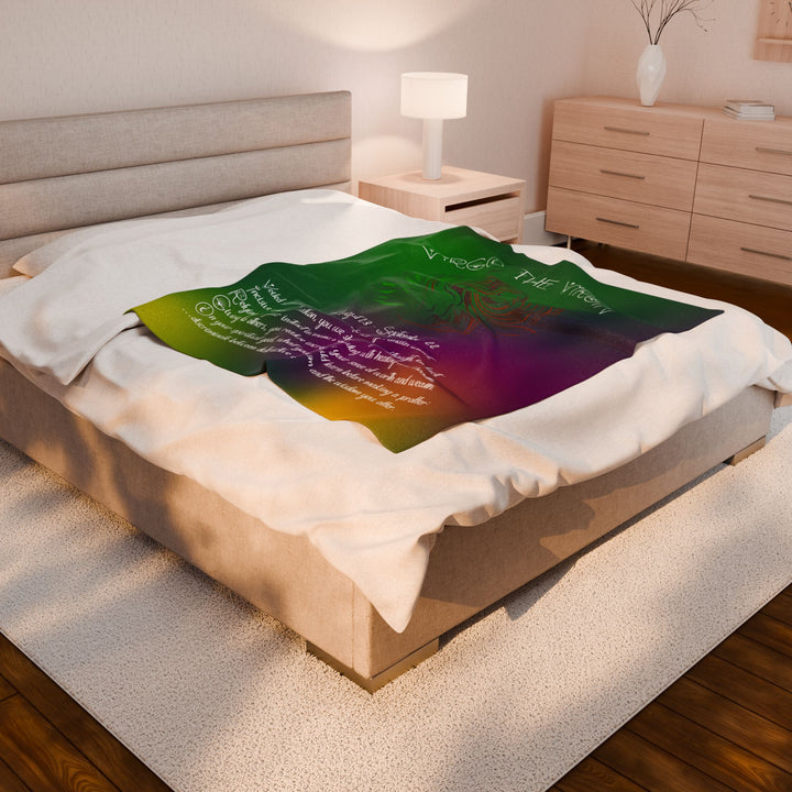 Virgo Acrostic Poem Velveteen Plush Blanket