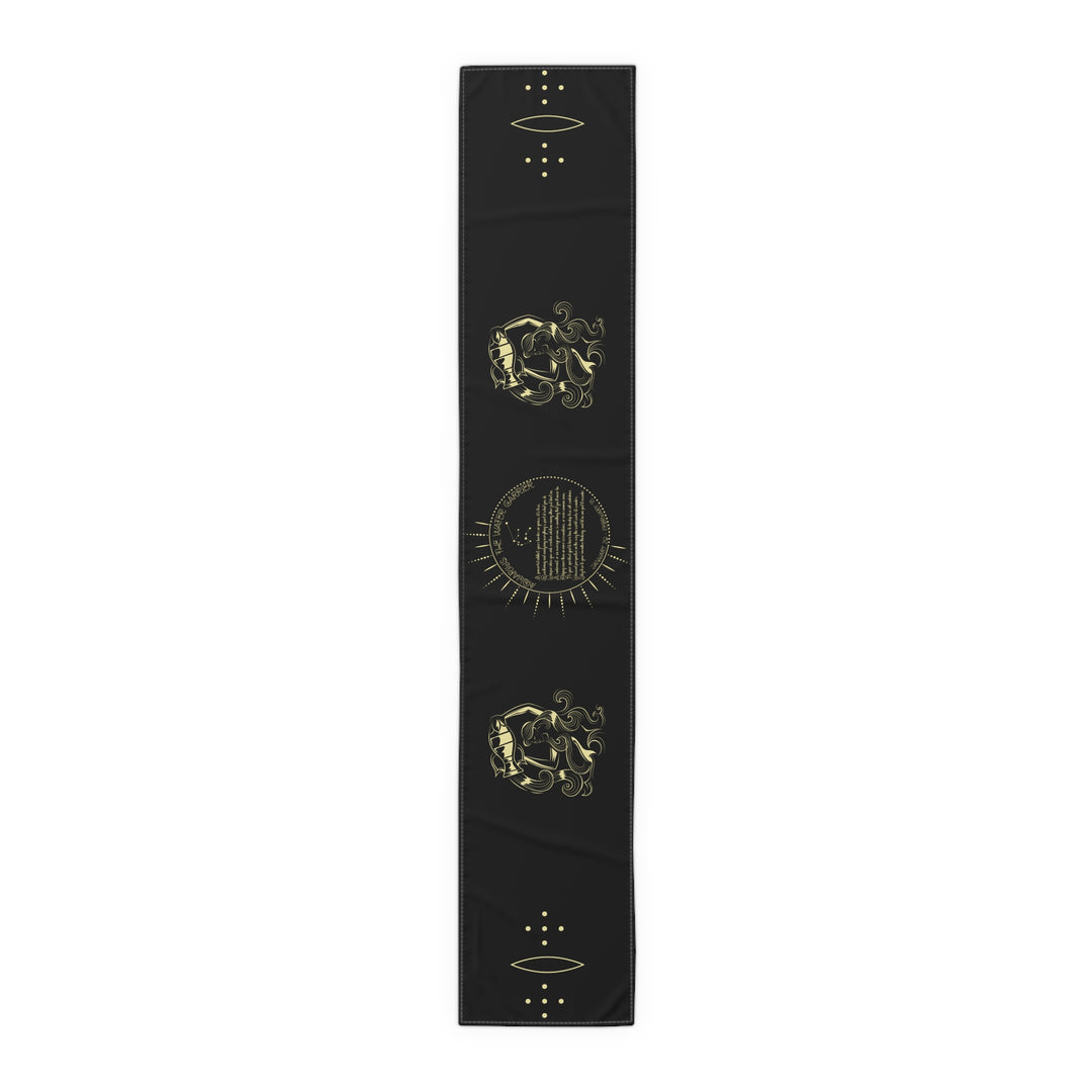 Aquarius Acrostic Poem Table Runner