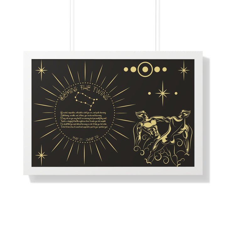 Written in the Stars Framed Acrostic Poem Print - Gemini