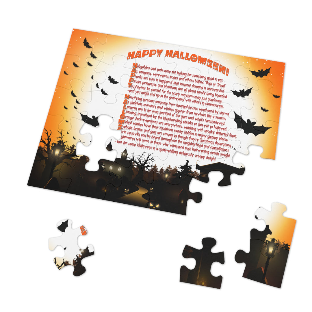 Happy Halloween Poem Jigsaw Puzzle - Tin Box