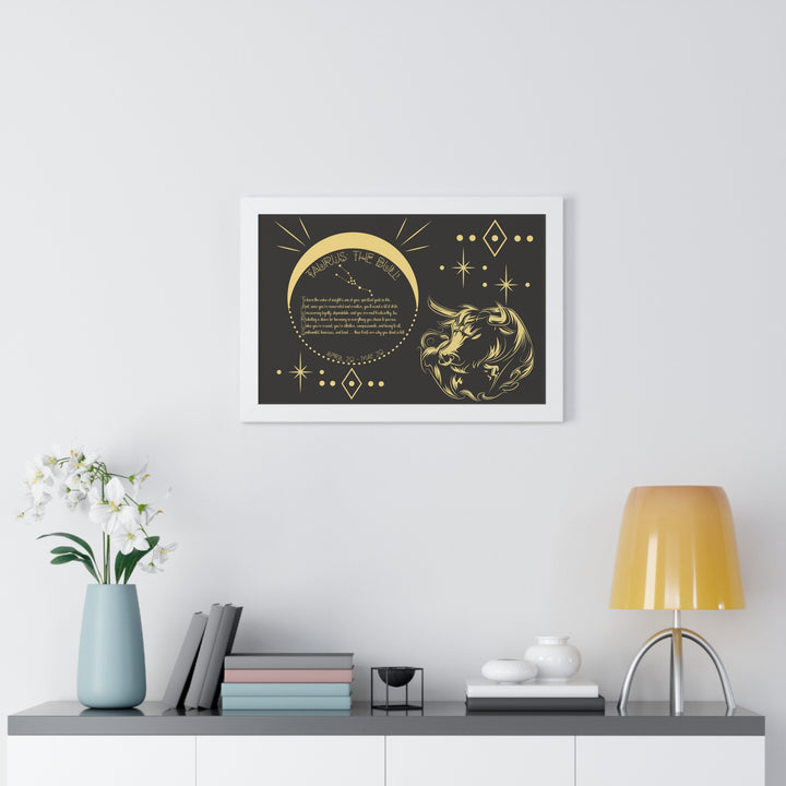 Written in the Stars Framed Acrostic Poem Print - Taurus