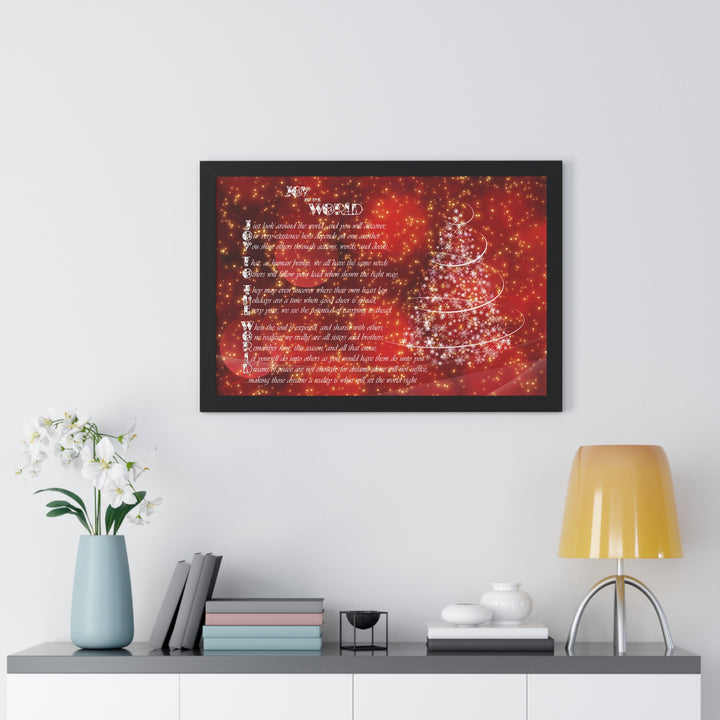 It's Just a Phrase "Joy to the World" Framed Acrostic Poem Print
