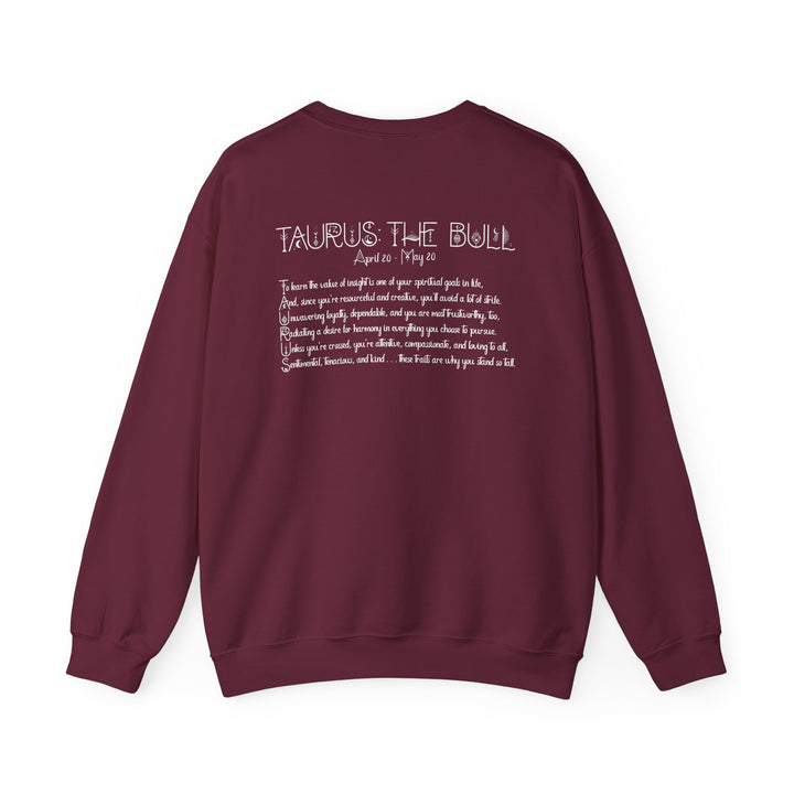 Taurus Acrostic Poem Astrology Sweatshirt - Unisex