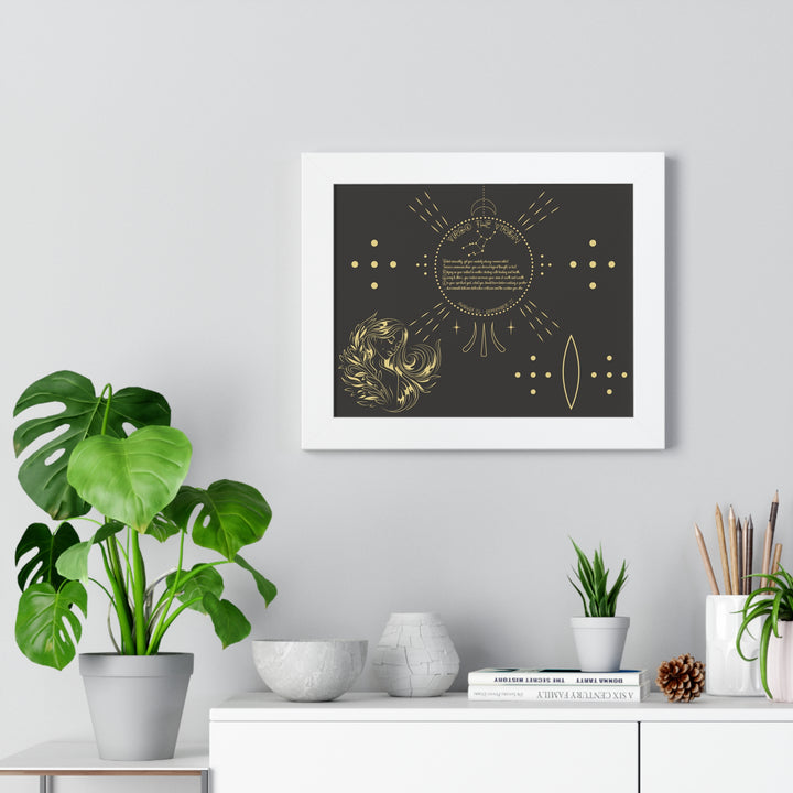 Written in the Stars Framed Acrostic Poem Print - Virgo