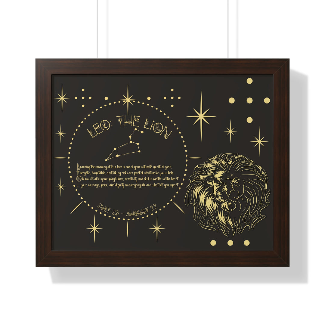 Written in the Stars Framed Acrostic Poem Print - Leo