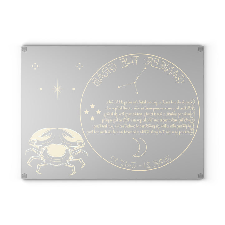 Cancer Acrostic Poem Glass Cutting Board