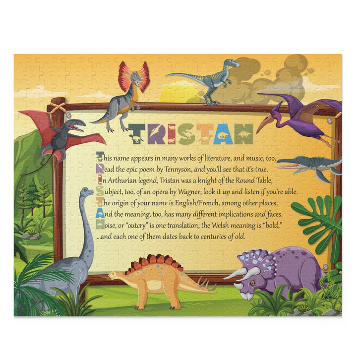 Namesakes Personalized Acrostic Name Puzzle - Dinosaurs Design