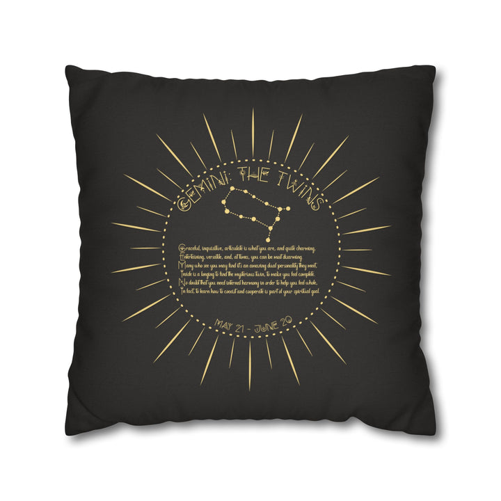 Gemini Acrostic Poem Pillow Cover