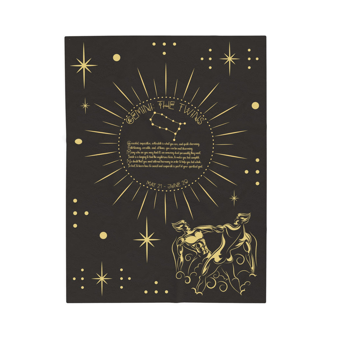 Gemini Acrostic Poem Velveteen Blanket