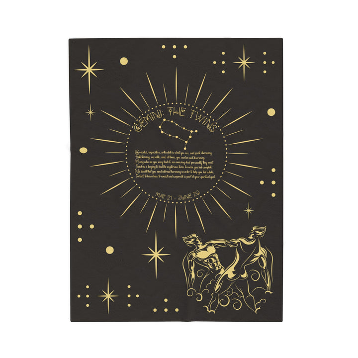 Gemini Acrostic Poem Velveteen Blanket