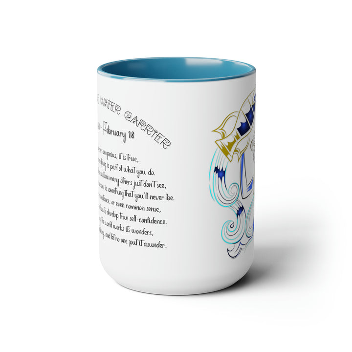 Written in the Stars Two-Tone Coffee Mugs - 15oz - Aquarius