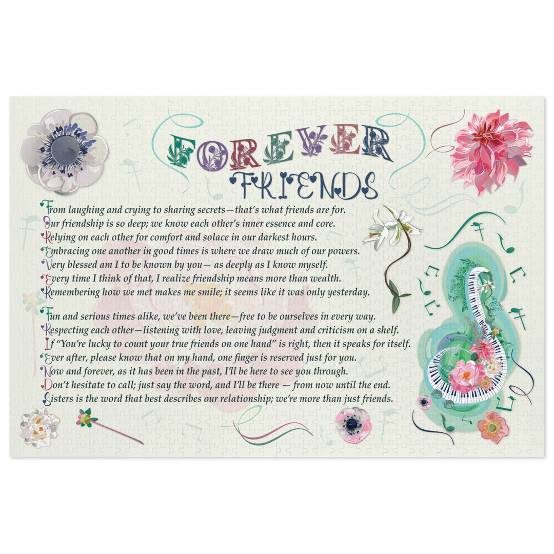 Forever Friends Acrostic Poem Puzzle - Musical - Tin Box