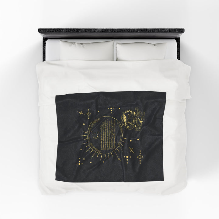 Aquarius Acrostic Poem Velveteen Plush Blanket