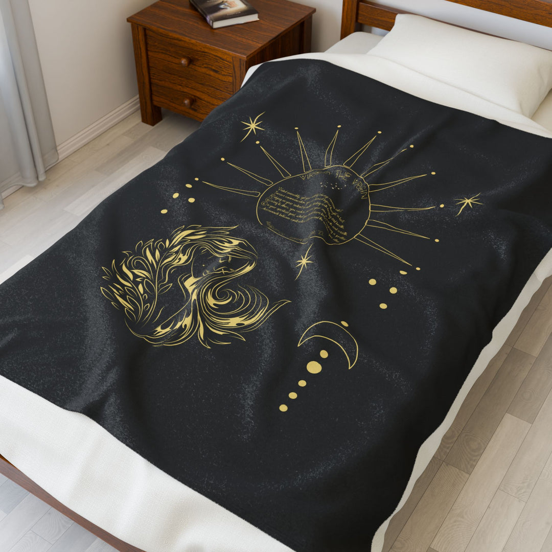 Virgo Acrostic Poem Velveteen Blanket