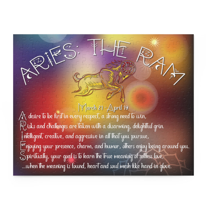 "Aries" Acrostic Acrostic Poem Horoscope Puzzle - Beams