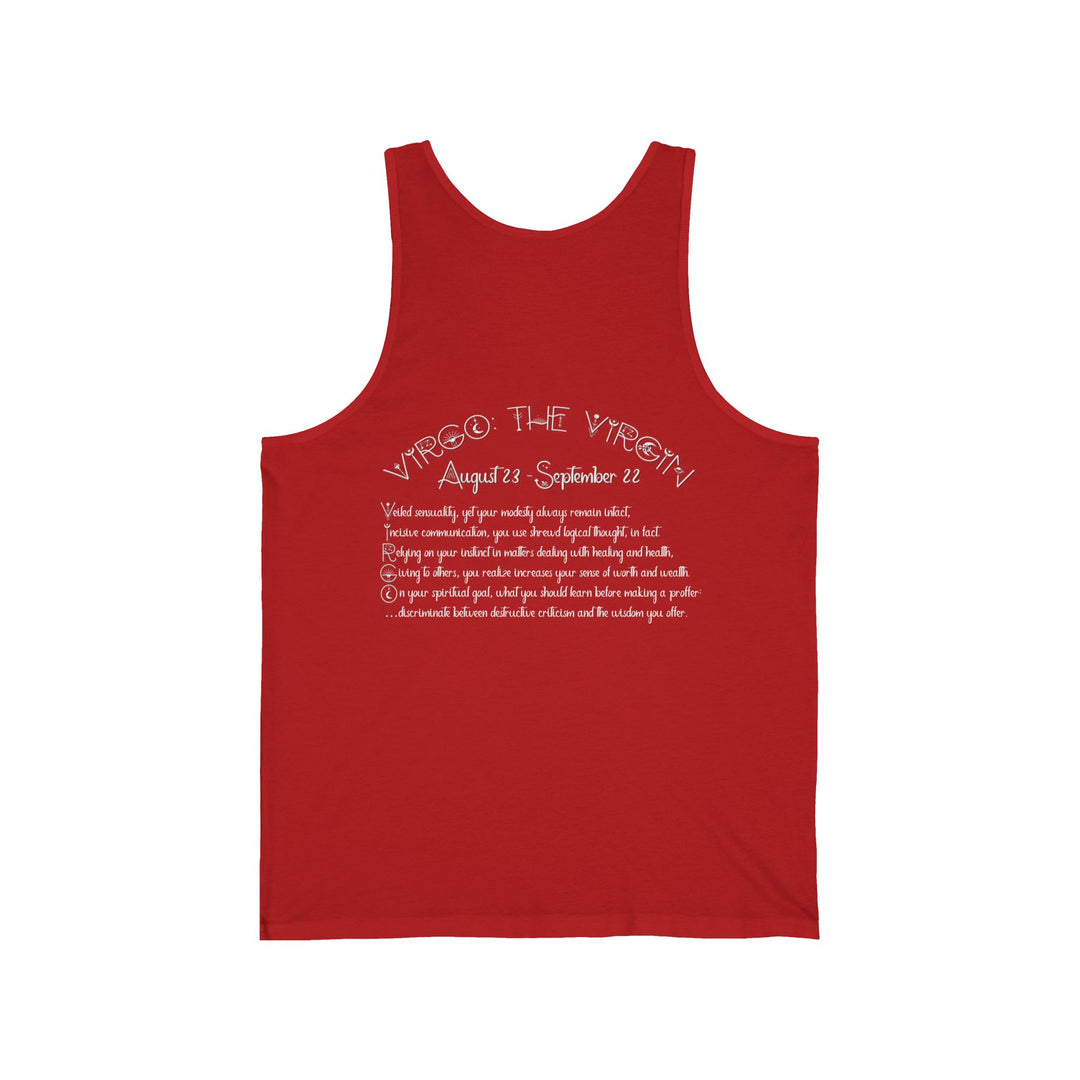 “Virgo” Acrostic Poem Unisex Jersey Tank
