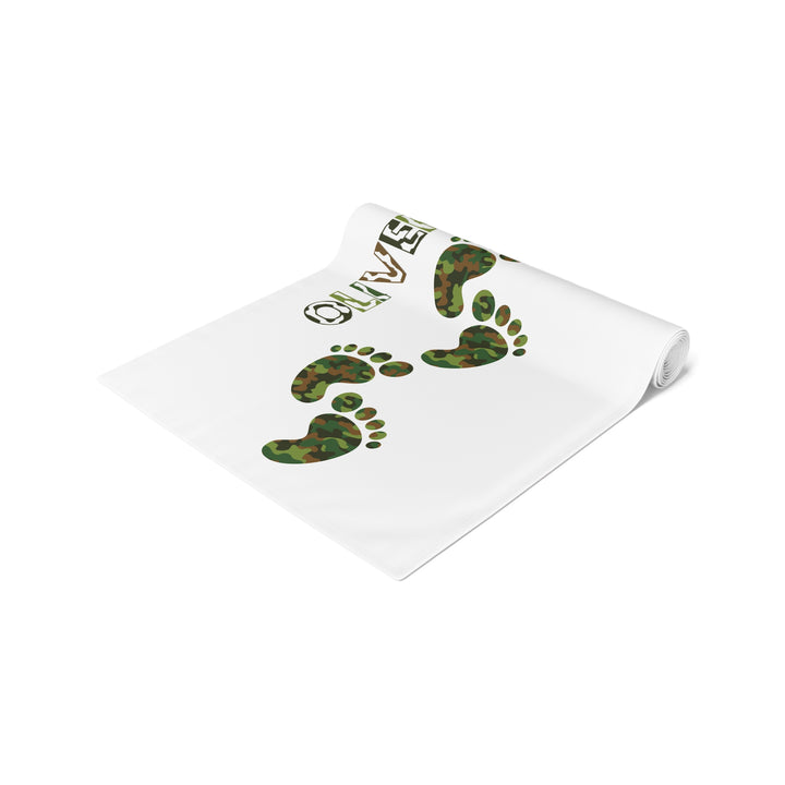 Baby Feet Table Runner - Camo - Personalized