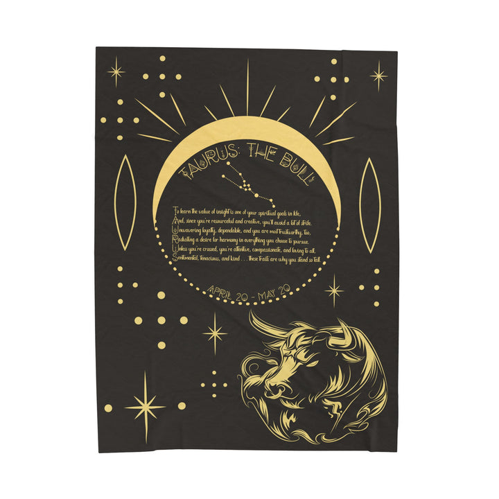 Taurus Acrostic Poem Velveteen Blanket