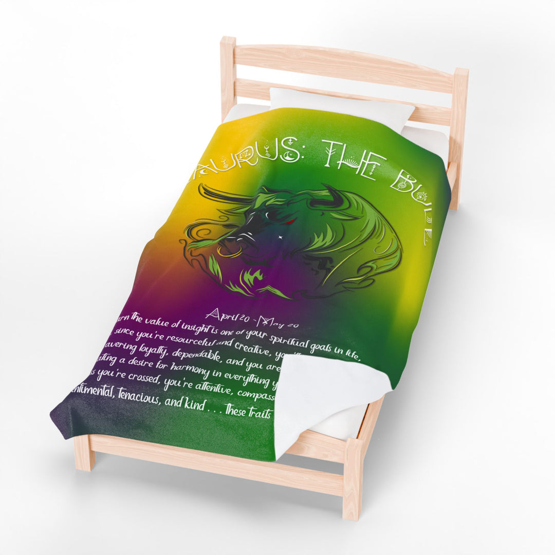 Taurus Acrostic Poem Velveteen Plush Blanket