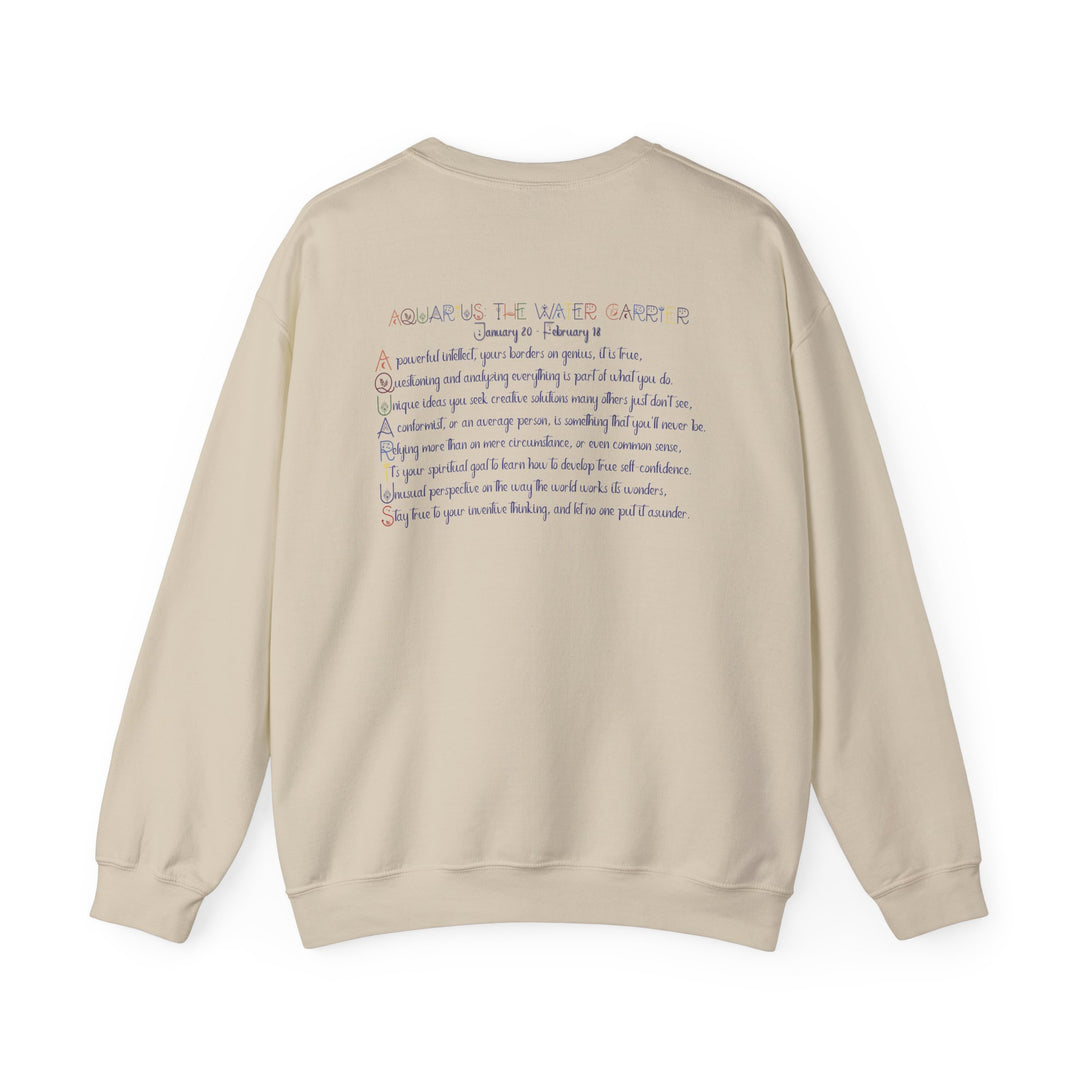 Aquarius Acrostic Poem Astrology Sweatshirt - Unisex