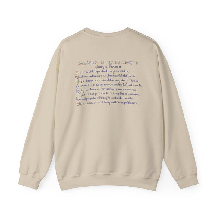 Aquarius Acrostic Poem Astrology Sweatshirt - Unisex